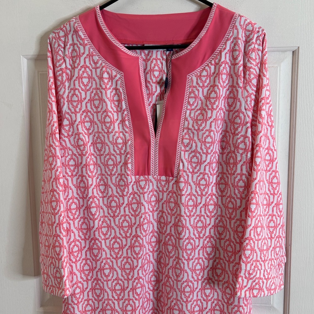 Cabana Life Women's Napa Embroidered Tunic Dress Large NWT UPF 50 Resortwear - Picture 14 of 15